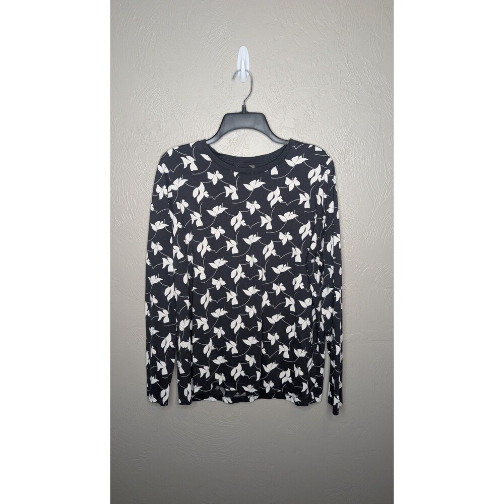 Lands' End Womens Large Tall Supima Cotton Long Sleeve Crewneck T-Shirt